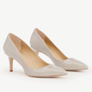 Ann Taylor Eryn Patent Pumps in soft dove gray